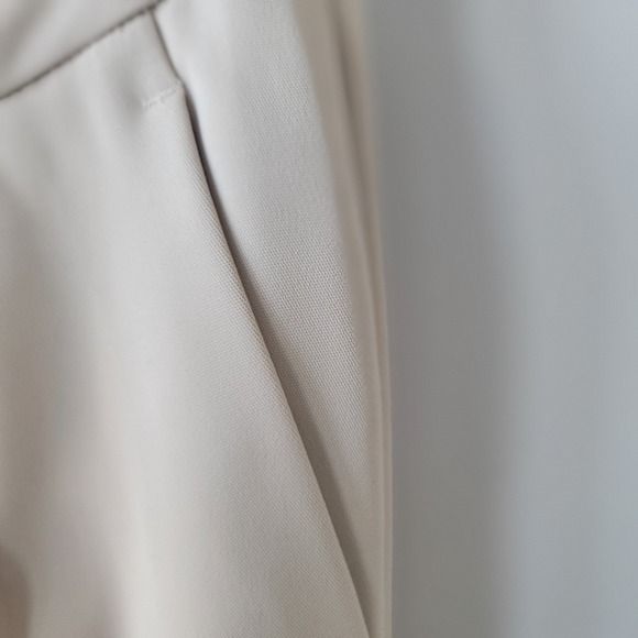 Quince Women Stretch Crepe Pleated Wide Leg Pants Sand 12 - Picture 5 of 8